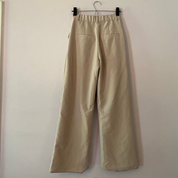 Abercrombie & Fitch Tan Khaki Sloane Pleated Wide Leg Dress Pants size 00 Short - Picture 7 of 13
